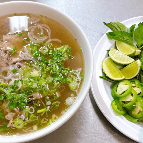 P11. Phở Tái Chín – Rare Eye Round Steak and Well-done Brisket Noodles Soup